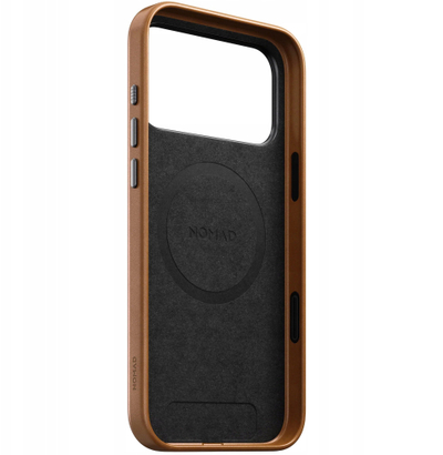 Mbrojtëse telefoni Nomad Traditional Leather Case për iPhone 17 Pro, lëkurë premium, MagSafe, ngjyrë kafe