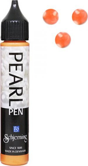 Laps dekorativ Schjerning Pearl Pen 1010, efekt perlë, 28ml, portokalli