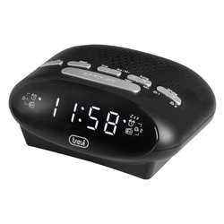 Radio alarm Trevi RC 821D, ekran dixhital, radio FM, e zezë