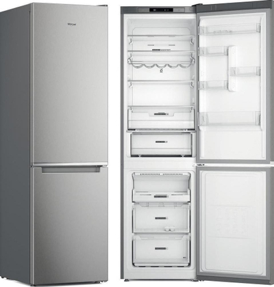 Frigorifer kombinë Whirlpool W7X No Frost, 367L, 202.7cm, inox
