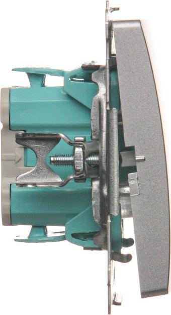 Lidhës Kontakt-Simon Basic, 10AX, 250V, i argjendtë mat (BMW1.01/43)