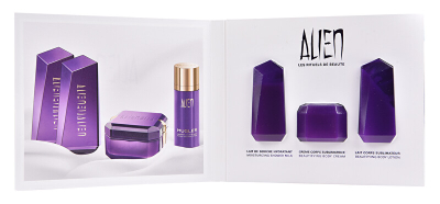 Set Thierry Mugler Alien, losion trupi 7 ml + xhel dushi 7 ml + krem trupi 7 ml