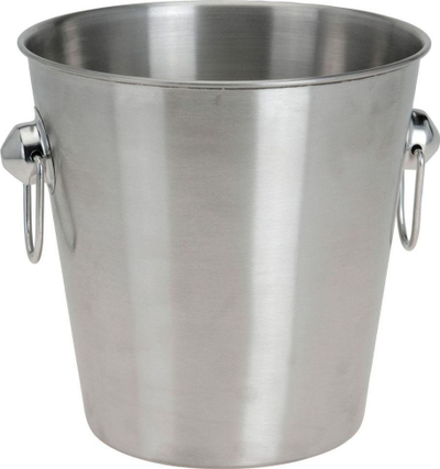 Ftohës shampanje Excellent Houseware, set 3 pjesë me mbajtëse, çelik inox, argjendtë