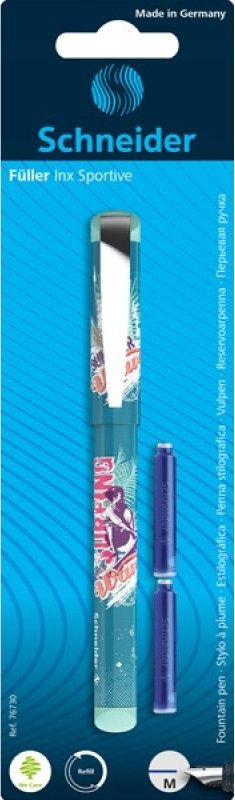 Stilolaps me bojë Schneider Fountain Pen Inx Sportive M, set 5 copë, turkez