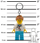 Varëse çelësash LEGO Iconic Doktor, figurë ndriçuese