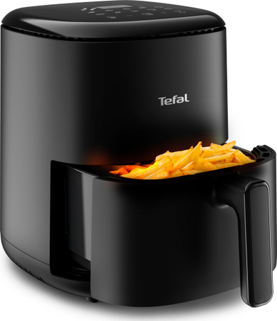 Fritezë me ajër të ngrohtë Tefal EY1458 Easy Fry Compact, 1300W, e vogël, e zezë