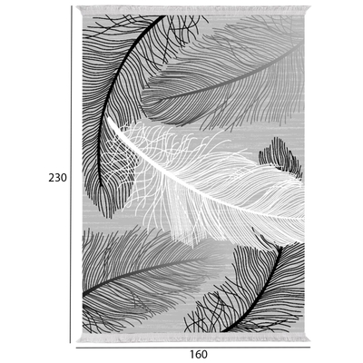 Tepih ndenjeje 160×230 cm (HM7675.38), gri/ bardhë