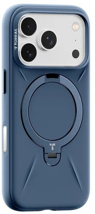 Mbulesë telefoni Torras Ostand Spin Softune Series për iPhone 17 Pro Max, silikon, me qëndrim, blu