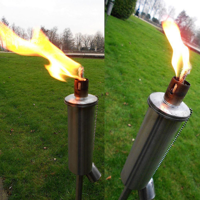 Pishtar kopshti Shoppartners Torch, çelik inoks, 115 cm, argjendtë
