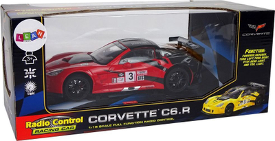 Makinë me telekomandë import leantoys Corvette C6.R (9727), e kuqe