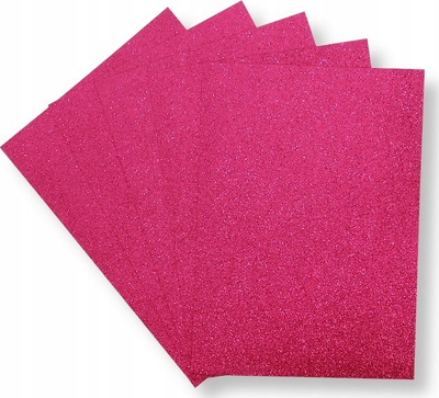 Letër shkumë dekorative Penword Glitter Foam, A4 21x29.7cm, set me 5 fletë, rozë fuchsia