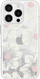Kapak telefoni Kate Spade New York Liquid Glitter MagSafe për iPhone 16 Pro, model Hollyhock, transparent me lule