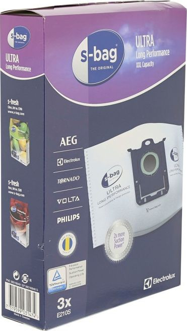 Qese aspiratori Electrolux E210S, 3 copë, material me shumë shtresa, ngjyrë e bardhë