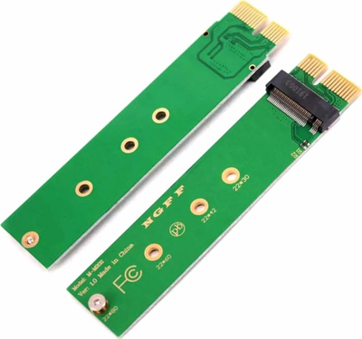 Adapter M.2 NVMe APT AK249B, PCIe x1, plug and play, i gjelbër