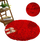 Tapet i rrumbullt Strado Round Shaggy Rug, 90x90 cm, Bloody Red, i kuq