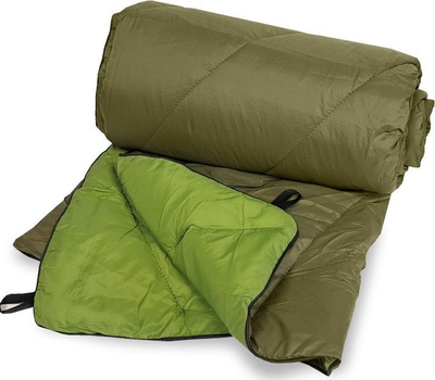 Batanije kampinguese Offlander Waterproof Blanket Throw, 200 x 140 cm, rezistente ndaj ujit, jeshile e errët