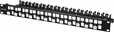 Panel patch Lanview LVN127597, 24 porta, 1U, i blinduar