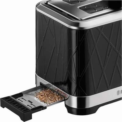 Toaster Russell Hobbs Structure, 2 feta, me funksion shkrirje, i zi