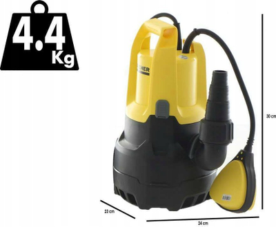 Pompe zhytëse për ujë të ndotur Kärcher SP 11000 Dirt, 11000 l/orë, grimca deri 20 mm, e verdhë
