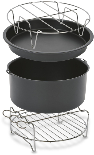 Set aksesorësh Tefal XA113010, për fritezë ajri Easy Fry XXL, 20 cm, 4 copa, gri