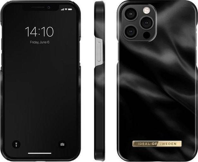 Mbulesë telefoni iDeal Of Sweden IDFCSS21 I2061 312, për iPhone 12 12 Pro, Black Satin, e zezë