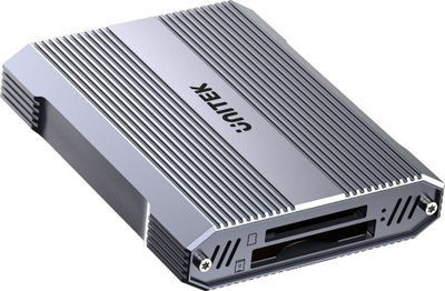 Lexues kartash Unitek CFexpress SD microSD, USB A 10 Gbps, HUB, gri