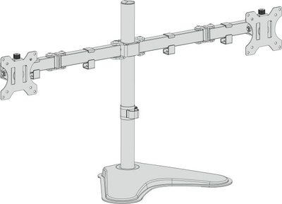 Mbajtës tavoline Connect IT TwinArm Basic Beta, për 2 monitorë 13"-32", 16 kg, i zi