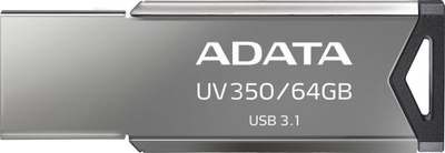 USB ADATA UV350, 64GB, i argjendtë
