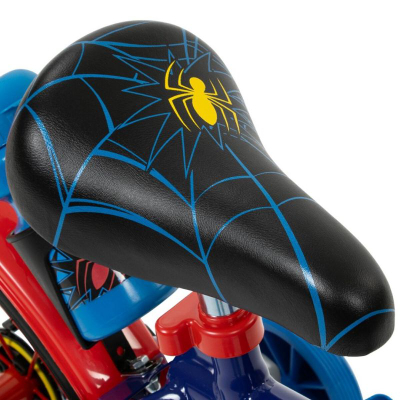 Bicikletë për kalamaj Toimsa Spiderman, 16", me rrota ndihmëse, blu e kuqe