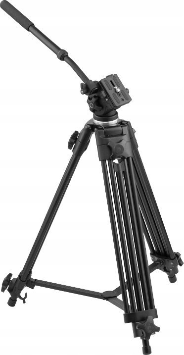 Tripod video Freepower 13356234, kokë fluide, alumini, i zi