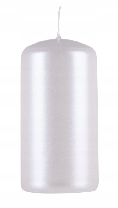 Столбести свеќи DONAU HOME Standard Gloss, 50x100mm, сет 4 парчиња, боја pearl white