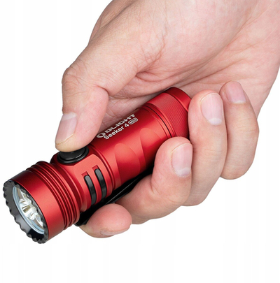 Elektrik dore Olight Seeker 4 Mini, 1200 lumens, rikarikues, i kuq