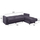 Sofa-Shtrat këndor Dimos me 2 hapësira (HM3135.03), gri