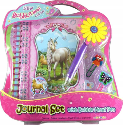 Set fletore me spirale me stilolaps Unicorn, me gërvina, shumëngjyrësh