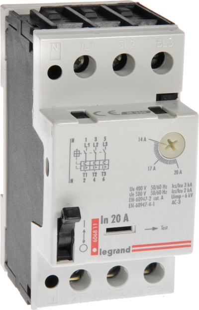 Ndërprerës Legrand 606811, 3P, 9KW, 14-20A