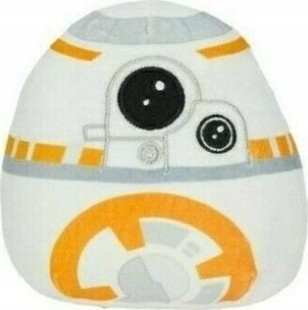 Lodër pelushi Squishmallows Star Wars BB 8, 5", portokalli e bardhë