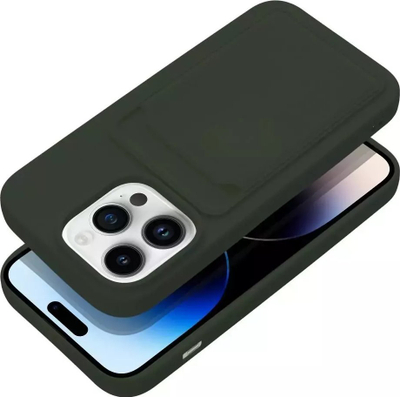 Futollë telefoni Card Case për iPhone 14 Pro, me xhep kartash, jeshile