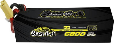 Bateri LiPo Gens Ace Bashing 4S, 6800mAh 14.8V, 120C, e zezë