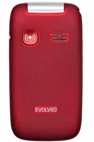 Telefoni me kapak EVOLVEO EasyPhone FS, ekran 2.8", për të moshuar, i kuq