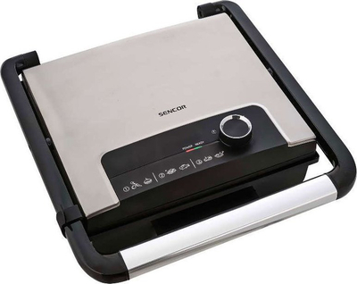 Електричен контакт грил Sencor SBG 3710SS, 2000W, плочи леано железо, сребрен
