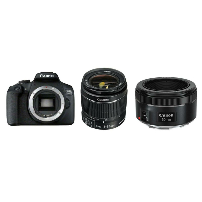 Canon EOS 2000D 18-55mm + 50mm
