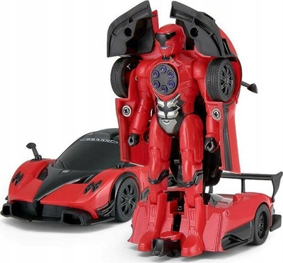 Lodër makinë që kthehet në robot Rastar Pagani Zonda R, shkallë 1:32, me dritë edhe zë, e kuqe me të zezë