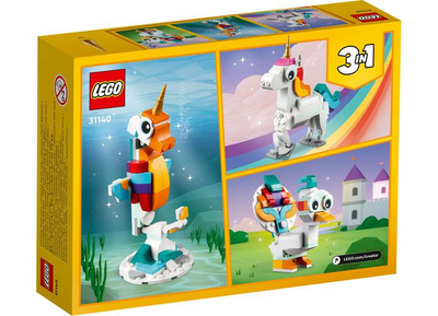 Set LEGO Creator Magical Unicorn 31140, 3 në 1, shumëngjyrësh
