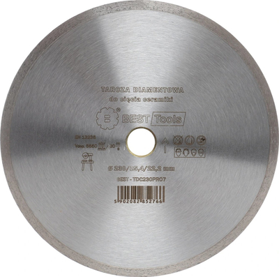 Disk diamanti Best Tools Puma, 230mm, vrimë 25.4 22.2mm, argjendtë