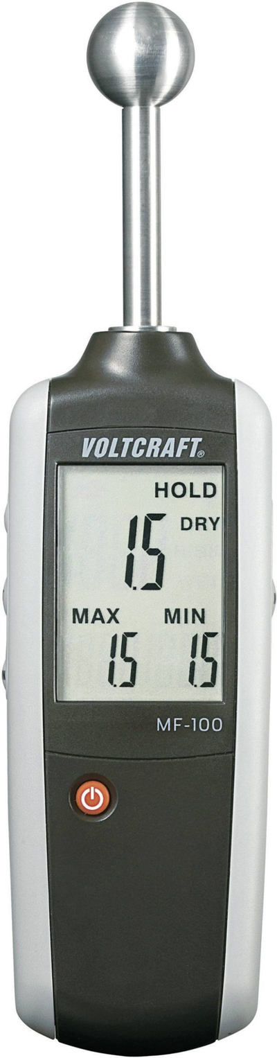 Matës lagështie Voltcraft MF-100, digjital, për dru dhe beton, gri