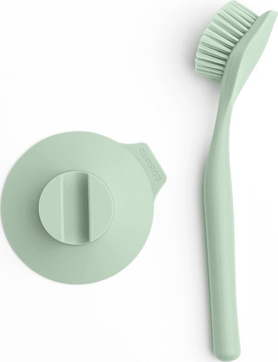Furçë enësh Brabantia Dish Brush 215780, me kupë thithëse, jade e gjelbër