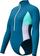 Женски костим за капење Slazenger Colourblock, со долги ракави, со патент, темно зелена боја