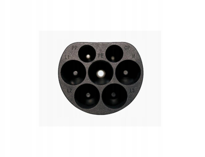 Konektor karikimi Ratio Electric 31100, Type 2 mashkull, 32A, i zi