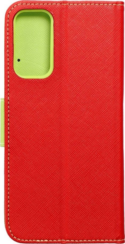 Mbulesë telefoni Fancy Book për Samsung Galaxy M13 4G, me portofol, funksion këmbëze, e kuqe