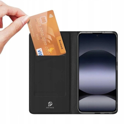 Kabura telefoni Dux Ducis Skin Pro për Redmi Note 14 4G, 6.3", me kapak, e zezë